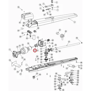 Pohon brány NICE PMCU1.4630 ložisko 6003ZZ 17x35x10 pro TOONA, WINGO, PLUTO, MOBY - jen v kitu SPMTG08600