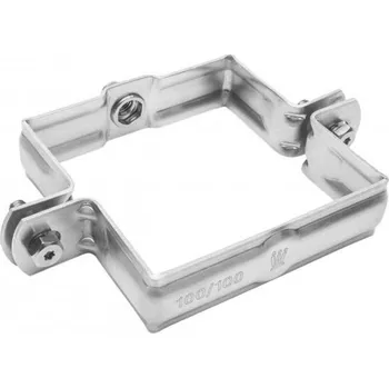 okap Objímka hliníková hranatá přírodní 80 mm bez hrotu s metrickým závitem M10