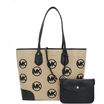 Kabelka Michael Kors Kabelka shopper + váček eva s přídavkem kůže | Barva:béžový | Velikost:OS