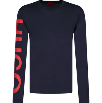 Pánské tričko HUGO Tričko s dlouhým rukávem Demeos211 | Barva:tmavě modrá | Velikost:L
