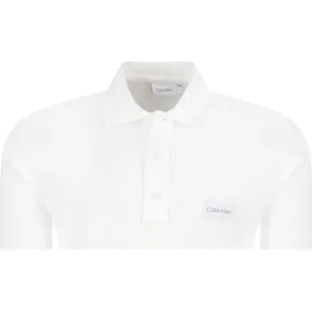 Pánské tričko Calvin Klein Polokošile LOGO B | Barva:bílý | Velikost:XXL