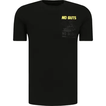 GUESS JEANS Tričko NO GUTS NO GLORY | Barva:černý | Velikost:S