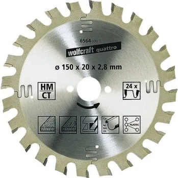 Řezný kotouč WOLFCRAFT - pilový kotouč 160x16mm Z24 - hrubé řezy