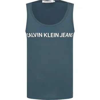 Pánské tričko CALVIN KLEIN JEANS Tank top INSTITUTIONAL | Barva:modrý | Velikost:XXL