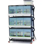 Třípatrová odchovna kuřat, drůbeže CIMUKA vyšší verze s vyhříváním, napájením a krmítky