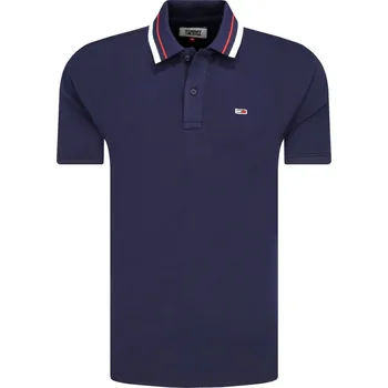 Pánská košile Tommy Jeans Polokošile TJM CLASSICS | Barva:tmavě modrá | Velikost:XL