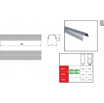 Příslušenství k oknu PUSH BAR tlačítkový profil, délka 1320 mm, protipožární
