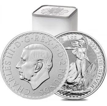 Tuba 25 x stříbrná mince 1 Oz Britannia