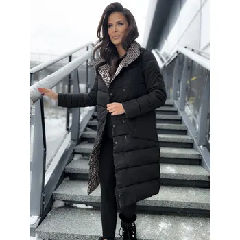 Dámské sako Černé dvouřadé sako s vysokým stojáčkem Yups Yups černá | šedá 2146188