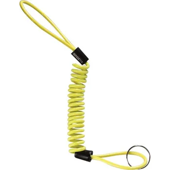 Motodoplněk Připomínač kotoučového zámku MINDER CABLE, OXFORD (reflexní žlutý, průměr lanka 4 mm, 1 ks, balený sáčku se zdrhovadlem)
