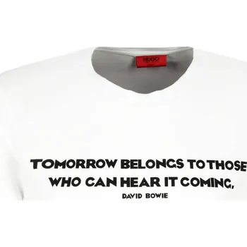 Pánské tričko HUGO Tričko HUGO X DAVID BOWIE | Barva:bílý | Velikost:S