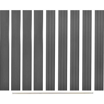 Plot Náhradní plotové desky WPC šedé 170 x 20,3 cm 9 ks