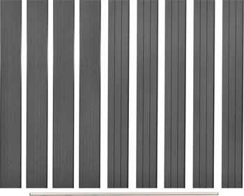 Plot Náhradní plotové desky WPC šedé 170 x 20,3 cm 9 ks