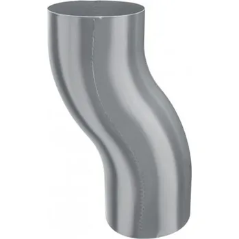 okap Koleno hliníkové světle šedé 120 mm odskokové