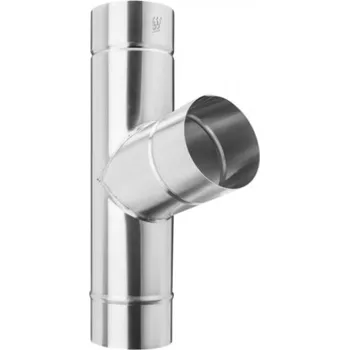 okap Odbočka hliníková přírodní 120/ 120 mm