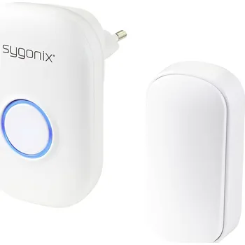 Domovní zvonek Sygonix SY-5225388 bezdrátový zvonek kompletní sada bezbateriový, s bleskem