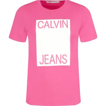Dámské tričko CALVIN KLEIN JEANS Tričko | Barva:růžová | Velikost:XS