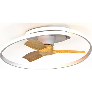 Stropní ventilátor Mantra 8235 Ocean, ventilátor se svítidlem LED 60W 2700-5000K a dálkovým ovladačem, bílá/dřevěná, průměr 78cm