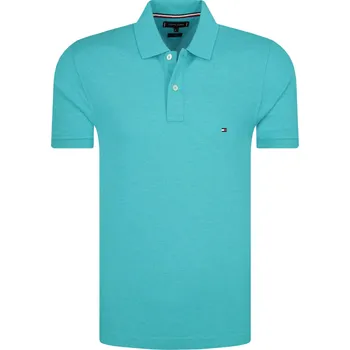 Pánské tričko Tommy Hilfiger Polokošile HEATHER | Barva:tyrkysový | Velikost:XL