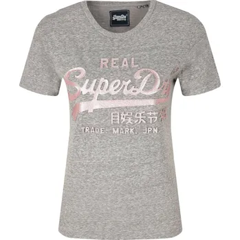 Dámské tričko Superdry Tričko VL GLITTER | Barva:šedý | Velikost:L