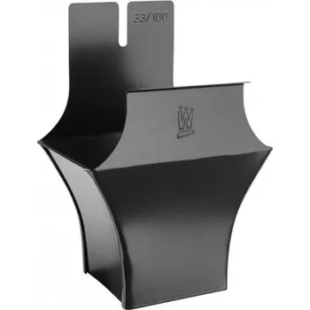 Střecha Kotlík hliníkový hranatý černý 400/120 mm