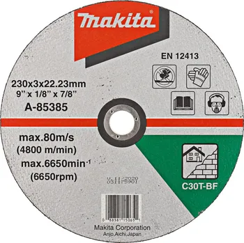 Řezný kotouč Makita A-85385 řezný kotouč 230x3x22 kámen