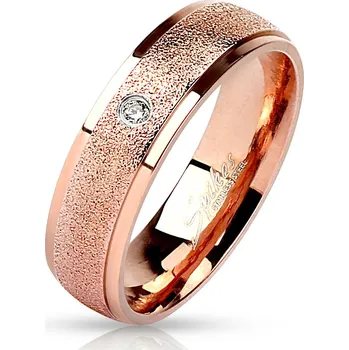 Prsten Šperky4U Ocelový prsten se zirkonem - velikost 65 - OPR0015-6-65