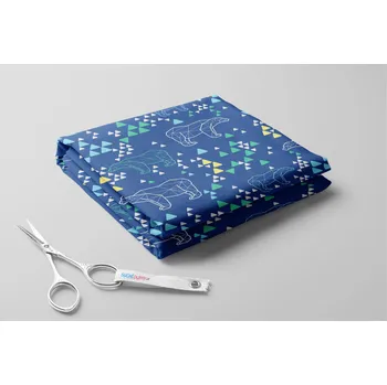 Fleece antipiling, Origami medvěd Barva: Modrá