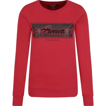 Dámská mikina Armani Exchange Mikina | Barva:červený | Velikost:XS