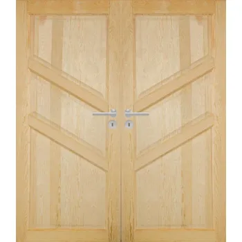 Interiérové dveře ArchoD Dvoukřídlé dřevěné dveře dýhované z borovice Fresno