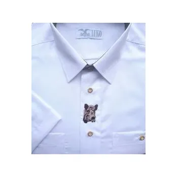 Pánská košile Luko Myslivecká košile bílá s výšivkou - divočák - Velikost 46