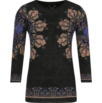 Dámské tričko Desigual Halenka cannes | Barva:černý | Velikost:S