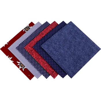 Sada látek na patchwork 44x44 cm, 6 ks