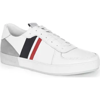 Pánské pantofle Strellson Kůžoné plátěné tenisky Evans | Barva:bílý | Velikost:41