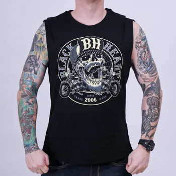 Triko bez Rukávu BLACK HEART TWITCH Barva: Černá, Velikost: L