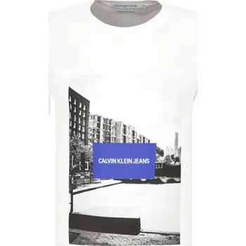 CALVIN KLEIN JEANS Tričko PHOTOGRAPHIC CITY SPORT | Barva:bílý | Velikost:L