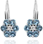 Zlatnictví U Kostela Dámské náušnice modro-bílé kytičky mb 701465181