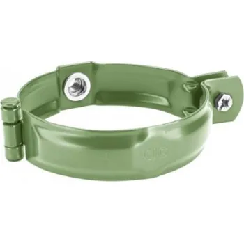 okap Objímka pozinkovaná trávově zelená 120 mm, bez hrotu, s metrickým závitem M10