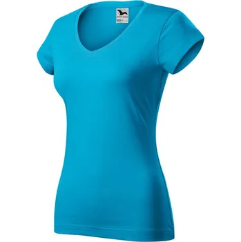Dámské tričko Fit V-neck tričko dámské XS tyrkysová