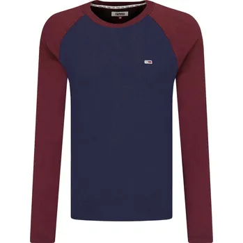 Pánské tričko Tommy Jeans Tričko s dlouhým rukávem TJM | Barva:tmavě modrá | Velikost:M
