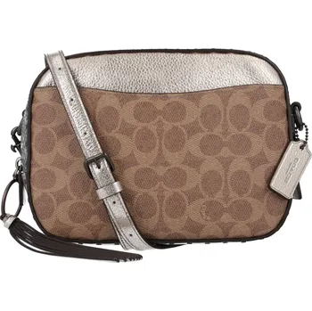 Módní doplněk Coach Kůžoná crossbody kabelka BORDER | Barva:bronzově hnědý | Velikost:OS