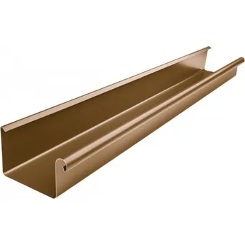 Střecha Žlab pozinkovaný hranatý metalický měděný 330 mm, délka 4 m