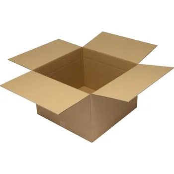 Karton Skládací krabice z vlnité lepenky, 2vrstvá, vnitřní rozměry 600 x 600 x 400 mm, kvalita 2.50BC