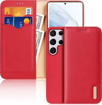 Pouzdro na mobilní telefon Dux Ducis Hivo pro Samsung Galaxy S22 Ultra 5G červené