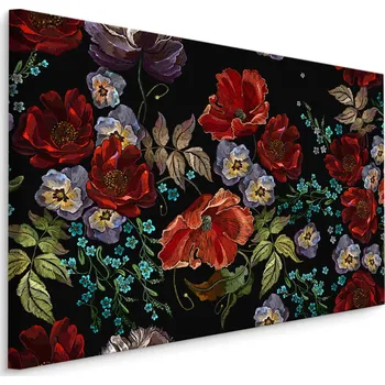 Plátno Krásné Barevné Květiny S Máky II. Varianta: 40x30