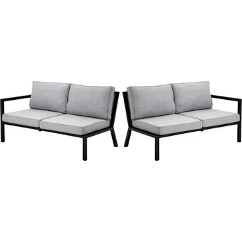 Zahradní lehátko Brafab Sedacia súprava BELFORT čierna - ukončovací modul ľavý+pravý