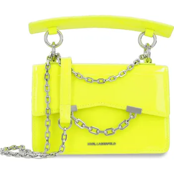 Karl Lagerfeld Kůžoná crossbody kabelka K/Karl Seven | Barva:limetkově zelený | Velikost:OS