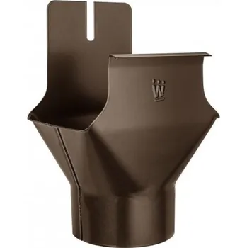 okap Kotlík hliníkový hranatý hnědý 400/120 mm na kulatý svod