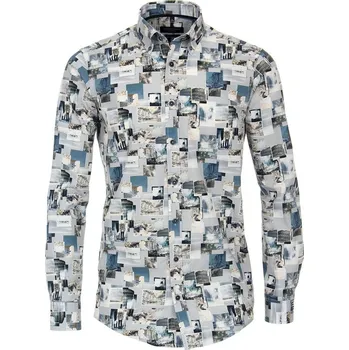 Pánská košile Pánská košile Casa Moda Casual Fit fototisk dlouhý rukáv vel. 3XL - 7XL Casa Moda - 6XL