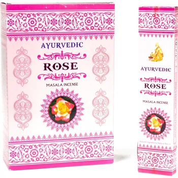 Vonná tyčinka Ayurvedic Vonné tyčinky Rose Růže, 15 ks